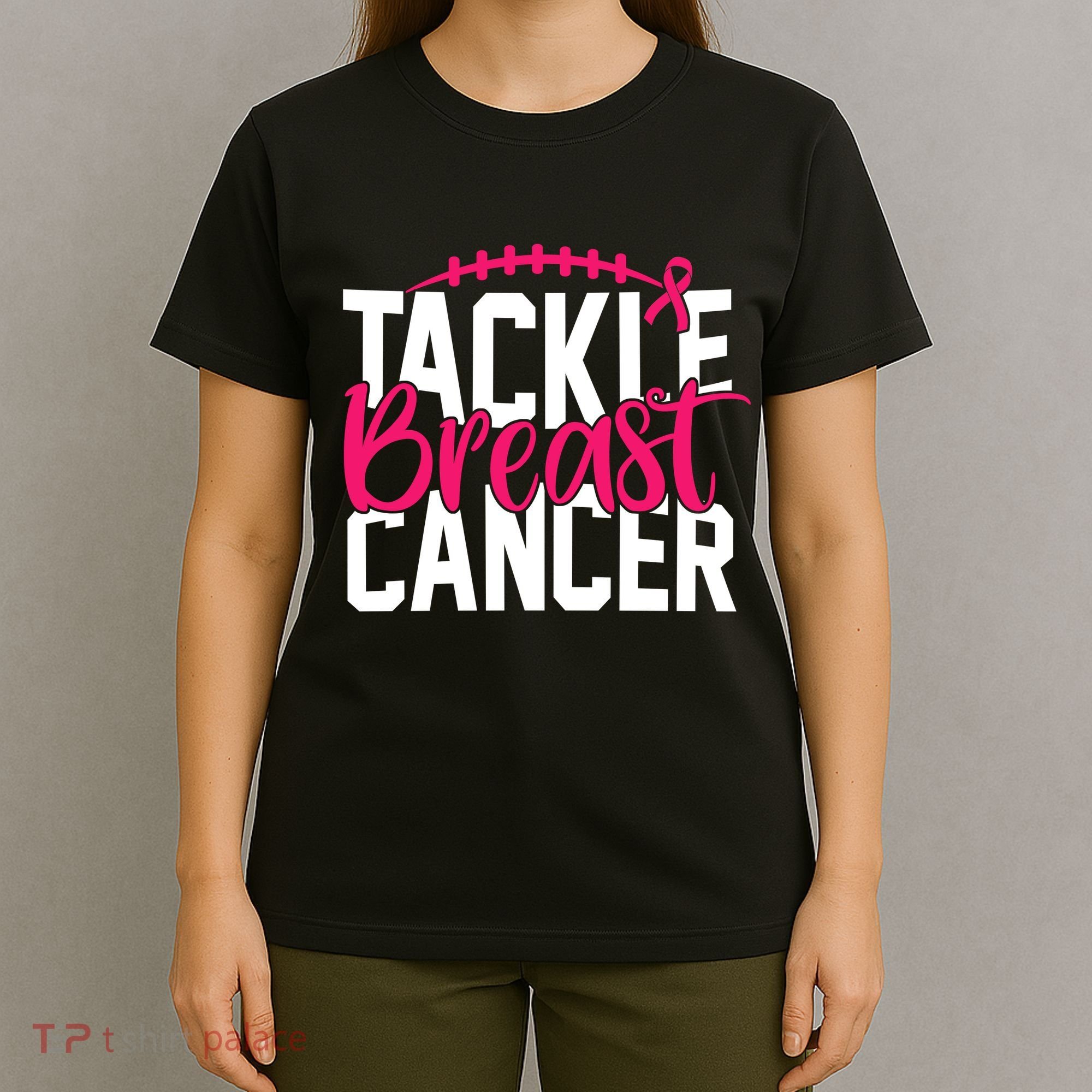 Tackle Breast Cancer Awareness Football Fan T-Shirt