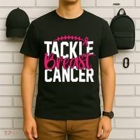 Tackle Breast Cancer Awareness Football Fan T-Shirt thumb 6