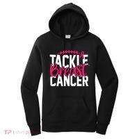 Tackle Breast Cancer Awareness Football Fan Women's Hoodie thumb 0