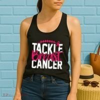 Tackle Breast Cancer Awareness Football Fan Women's Tank Top thumb 2