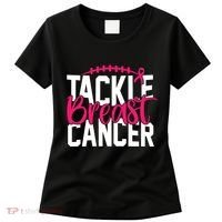 Tackle Breast Cancer Awareness Football Fan Women's T-Shirt thumb 0
