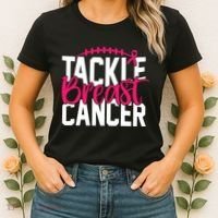 Tackle Breast Cancer Awareness Football Fan Women's T-Shirt thumb 2