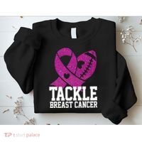 Tackle Breast Cancer Football Ribbon Sweatshirt thumb 2