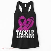 Tackle Breast Cancer Football Ribbon Women's Tank Top thumb 0