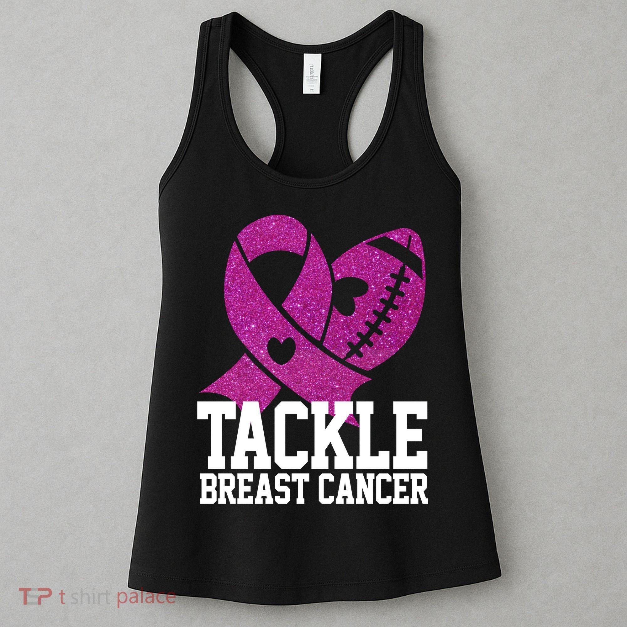 Tackle Breast Cancer Football Ribbon Women's Tank Top