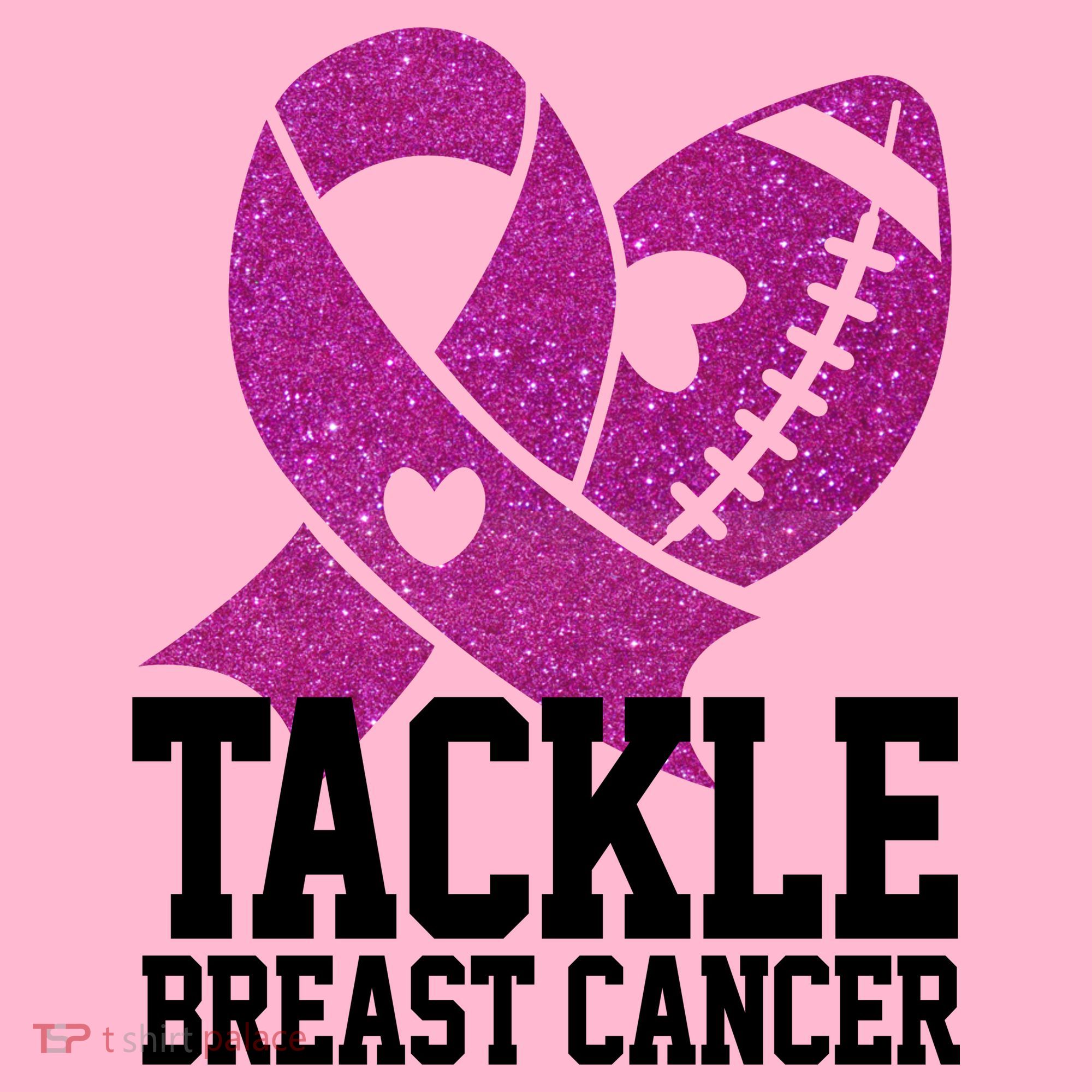 Tackle Breast Cancer Football Ribbon Hoodie
