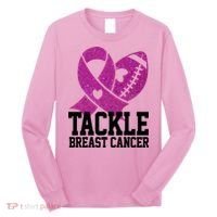 Tackle Breast Cancer Football Ribbon Long Sleeve Shirt thumb 0