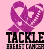Tackle Breast Cancer Football Ribbon Long Sleeve Shirt thumb 2