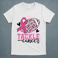 Tackle Breast Cancer Pink Ribbon Football T-Shirt thumb 5