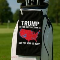 Trump Better Coverage Than 5g Can You Hear Us Now Golf Towel thumb 2
