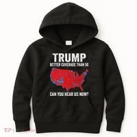 Trump Better Coverage Than 5g Can You Hear Us Now Kids Hoodie thumb 0