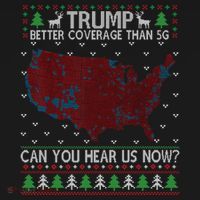 Trump Better Coverage Than 5g Can You Hear Us Now Chirtsmas Ugly Baby Bodysuit thumb 2