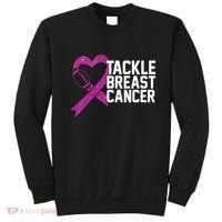 Tackle Breast Cancer Awareness Heart Football Sweatshirt thumb 0