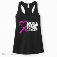 Tackle Breast Cancer Awareness Heart Football Women's Tank Top thumb 0