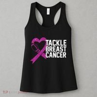 Tackle Breast Cancer Awareness Heart Football Women's Tank Top thumb 3