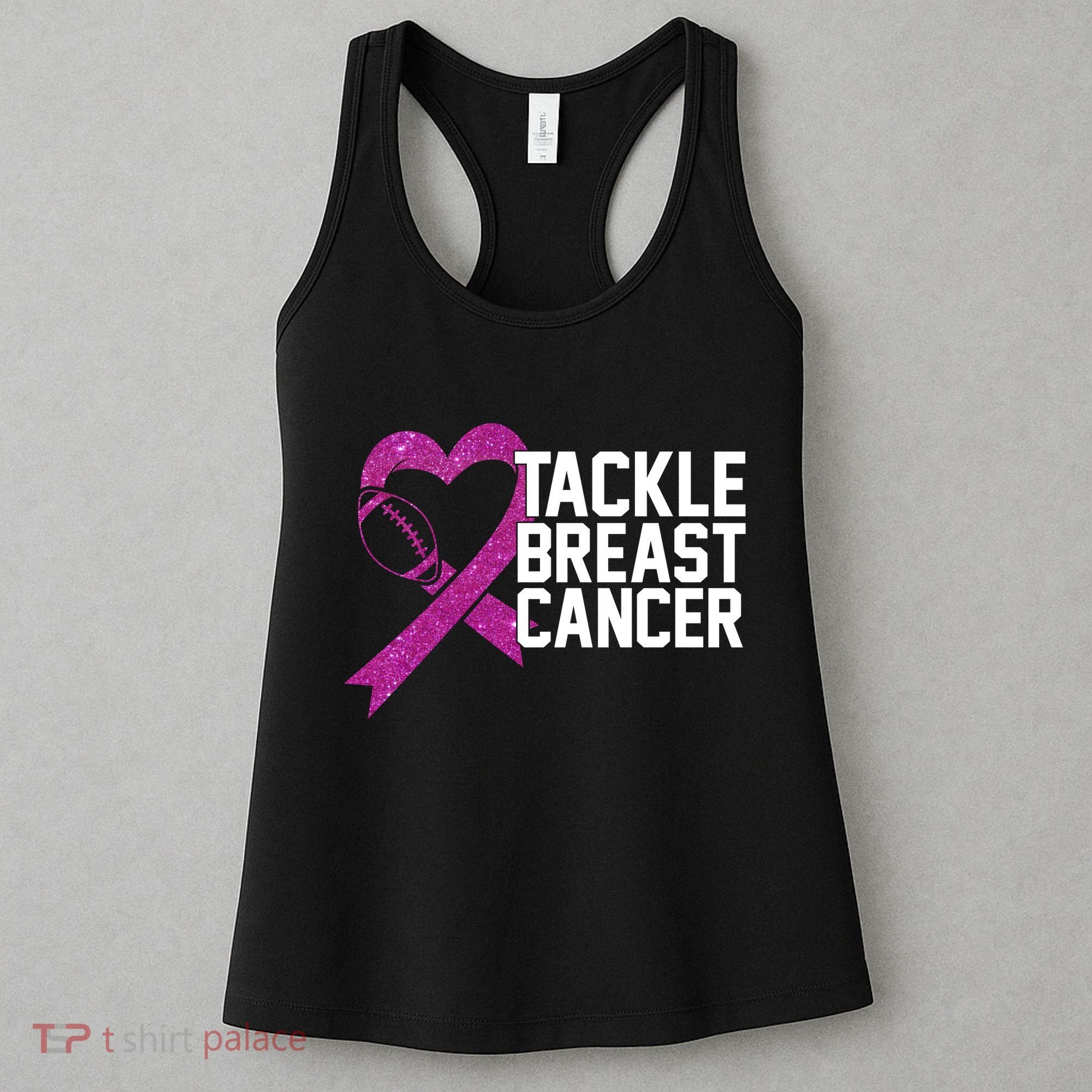 Tackle Breast Cancer Awareness Heart Football Women's Tank Top