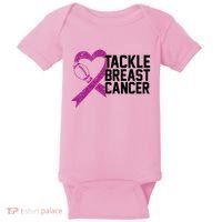 Tackle Breast Cancer Awareness Heart Football Baby Bodysuit thumb 0