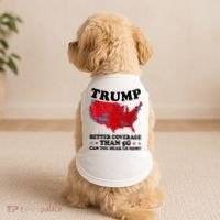 Trump Better Coverage Than 5g Can You Hear Us Now Usa Funny Doggie Tank thumb 2