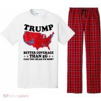 Trump Better Coverage Than 5g Can You Hear Us Now Usa Funny Pajama Set thumb 0