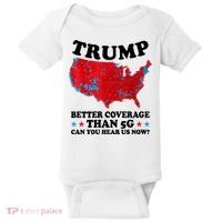 Trump Better Coverage Than 5g Can You Hear Us Now Usa Funny Baby Bodysuit thumb 0
