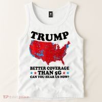 Trump Better Coverage Than 5g Can You Hear Us Now Usa Funny Tank Top thumb 2