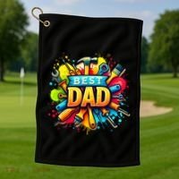 The Best Dad Tools Handyman Golf Towel thumb 1
