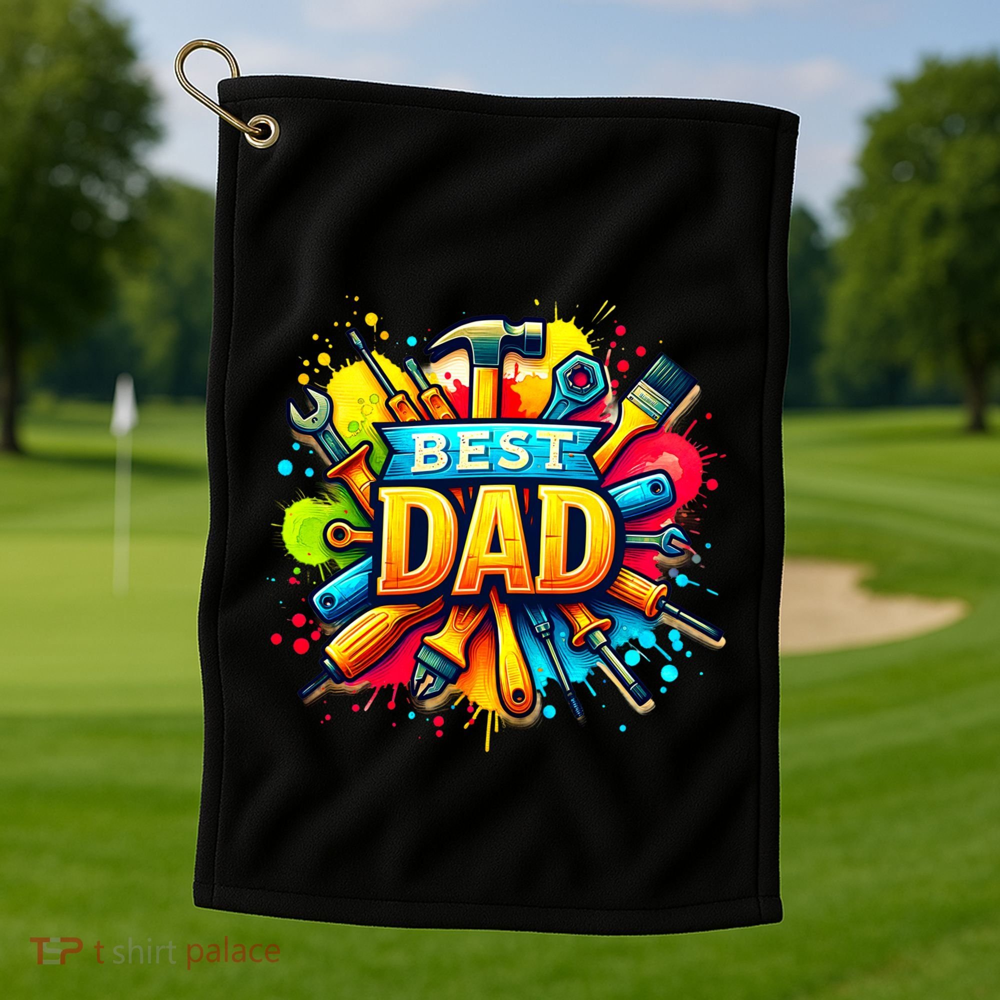 The Best Dad Tools Handyman Golf Towel