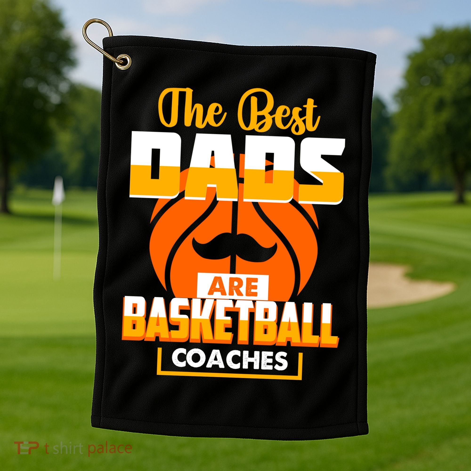The Best Dad Are Basketball Coaches Player Gift Golf Towel