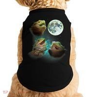 Three Bearded Dragons Howl At Moon 3 Wolfs Wolves Parody Doggie Tank thumb 0