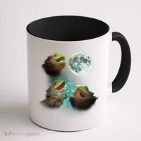Three Bearded Dragons Howl At Moon 3 Wolfs Wolves Parody Coffee Mug thumb 1