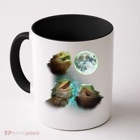 Three Bearded Dragons Howl At Moon 3 Wolfs Wolves Parody Coffee Mug thumb 0