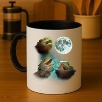 Three Bearded Dragons Howl At Moon 3 Wolfs Wolves Parody Coffee Mug thumb 4
