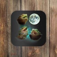 Three Bearded Dragons Howl At Moon 3 Wolfs Wolves Parody Coaster thumb 0