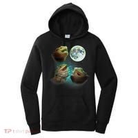 Three Bearded Dragons Howl At Moon 3 Wolfs Wolves Parody Women's Hoodie thumb 0
