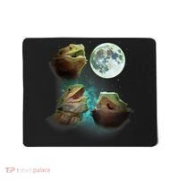 Three Bearded Dragons Howl At Moon 3 Wolfs Wolves Parody Mousepad thumb 0