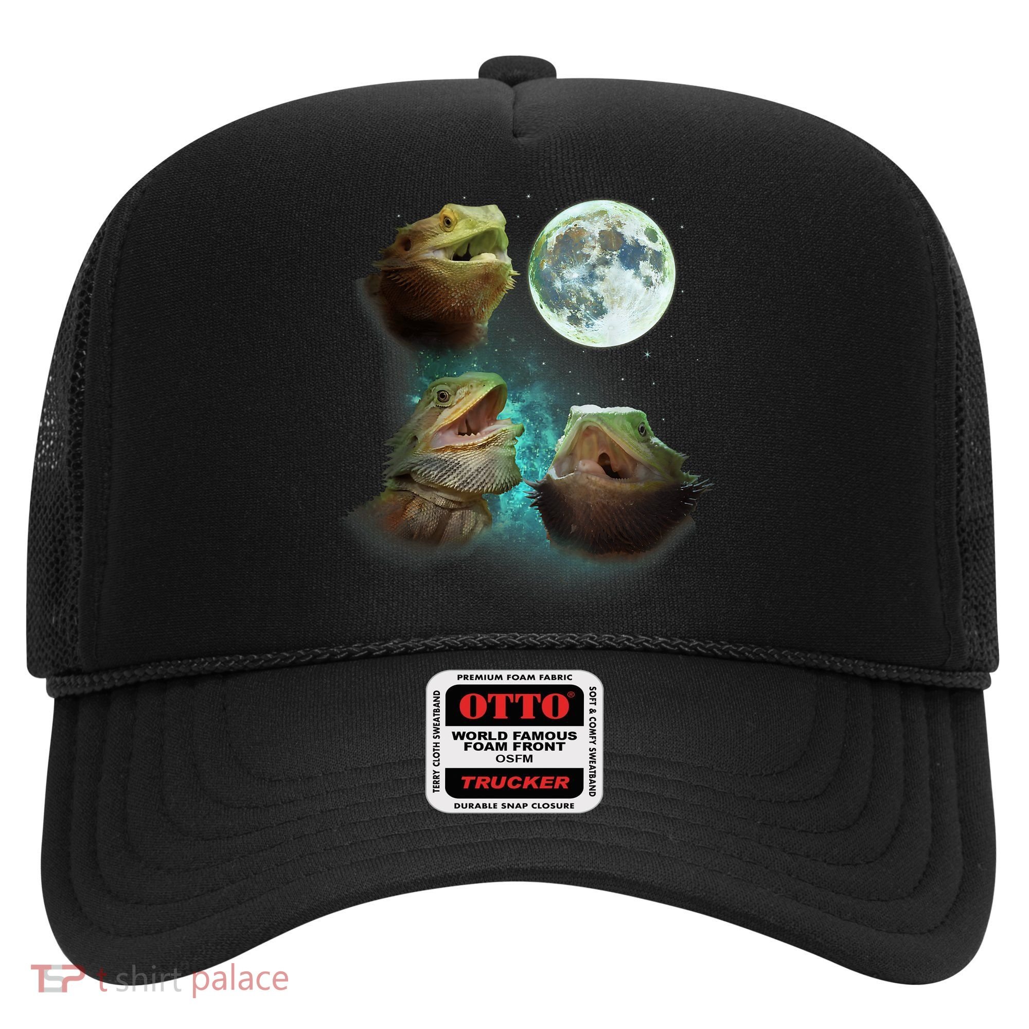 Three Bearded Dragons Howl At Moon 3 Wolfs Wolves Parody Hat