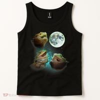Three Bearded Dragons Howl At Moon 3 Wolfs Wolves Parody Tank Top thumb 2