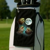 Three Bearded Dragons Howl At Moon 3 Wolfs Wolves Parody Golf Towel thumb 2