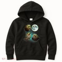 Three Bearded Dragons Howl At Moon 3 Wolfs Wolves Parody Kids Hoodie thumb 0