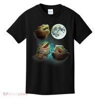 Three Bearded Dragons Howl At Moon 3 Wolfs Wolves Parody Kids T-Shirt thumb 0