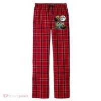Three Bearded Dragons Howl At Moon 3 Wolfs Wolves Parody Men's Flannel Plaid Pajama Pants thumb 0