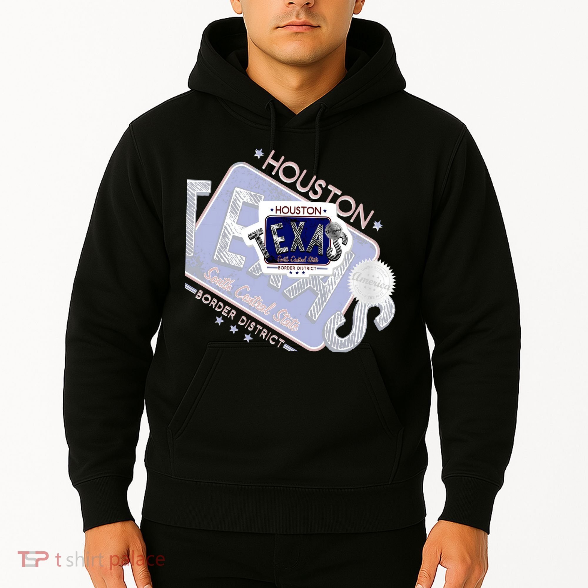 Texas Border District Cool State Logo Hoodie