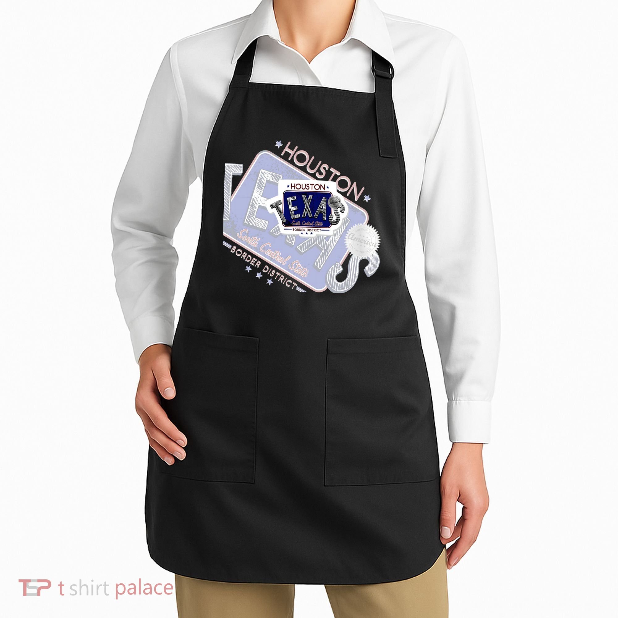 Texas Border District Cool State Logo Apron