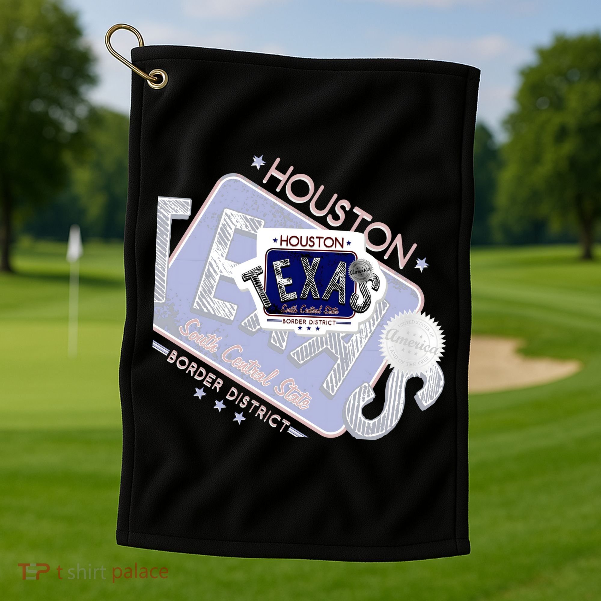 Texas Border District Cool State Logo Golf Towel