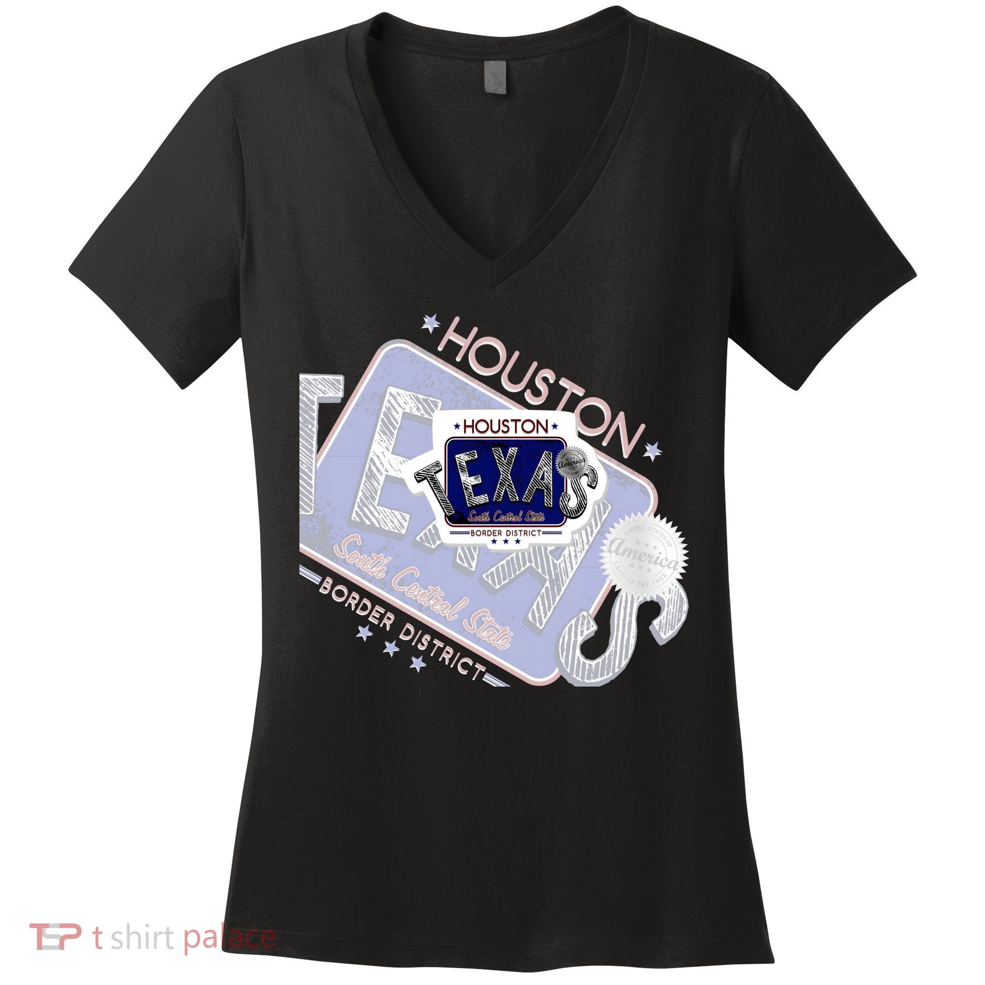 Texas Border District Cool State Logo Women's V-Neck T-Shirt