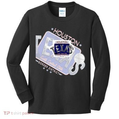 Texas Border District Cool State Logo Kids Long Sleeve Shirt