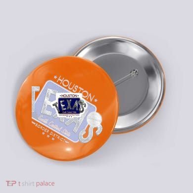 Texas Border District Cool State Logo Button
