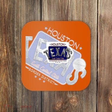 Texas Border District Cool State Logo Coaster