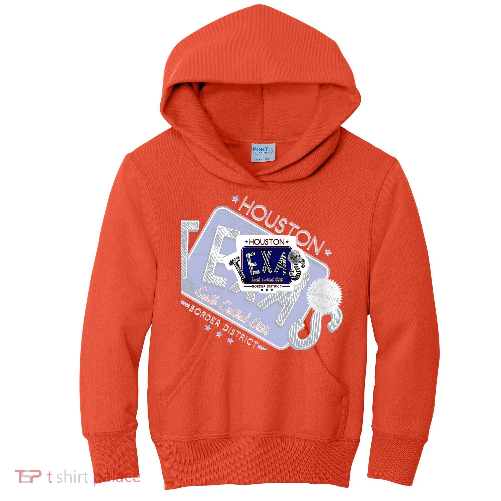 Texas Border District Cool State Logo Kids Hoodie