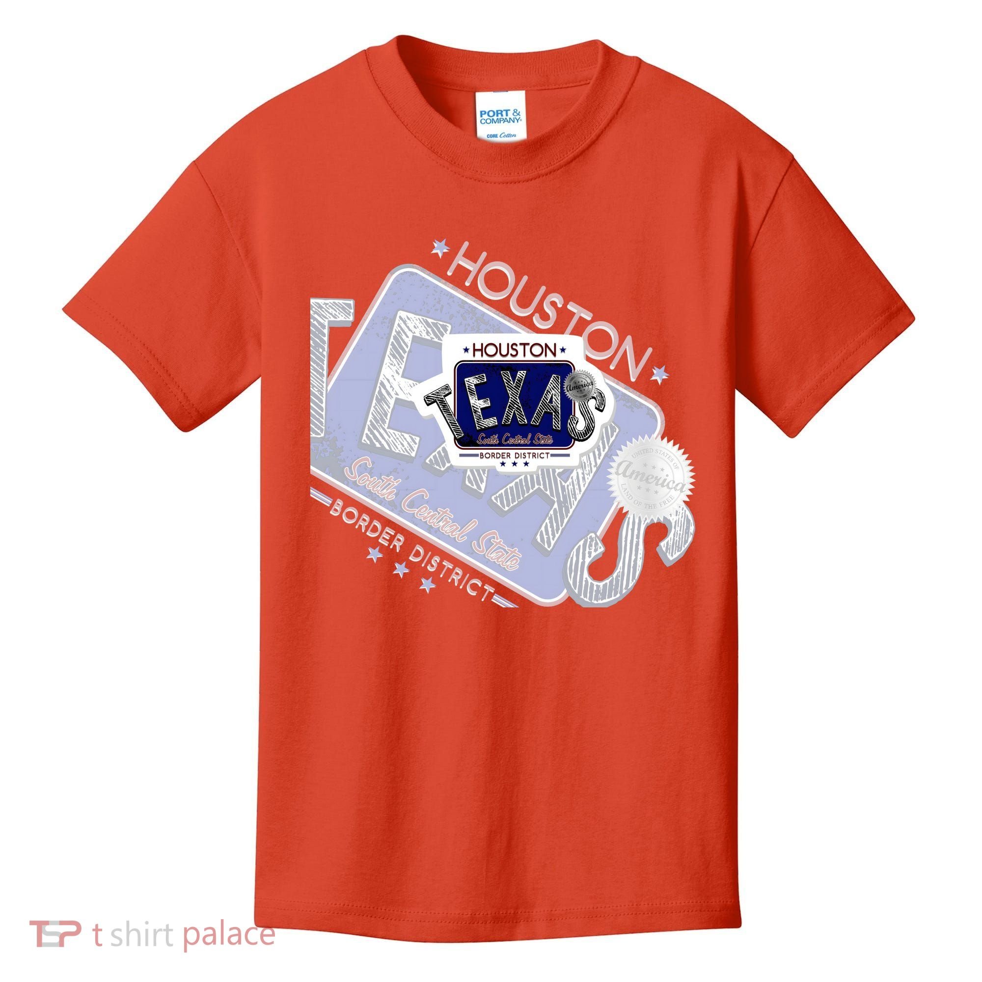 Texas Border District Cool State Logo Kids T-Shirt